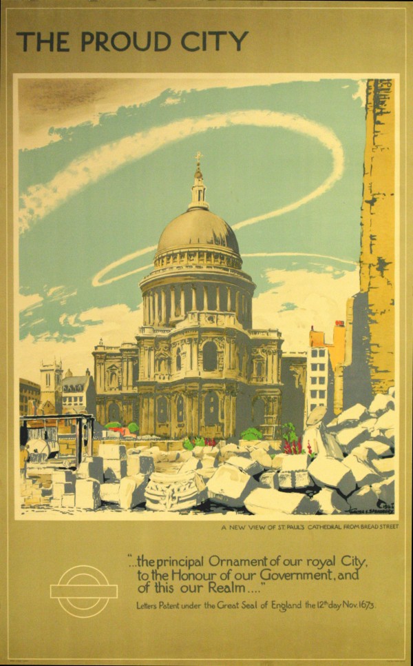 London Underground WW2 vintage poster  Print